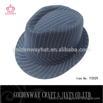 Sombreros clásicos de rayas azules sombreros de vendimia trilby para hombres